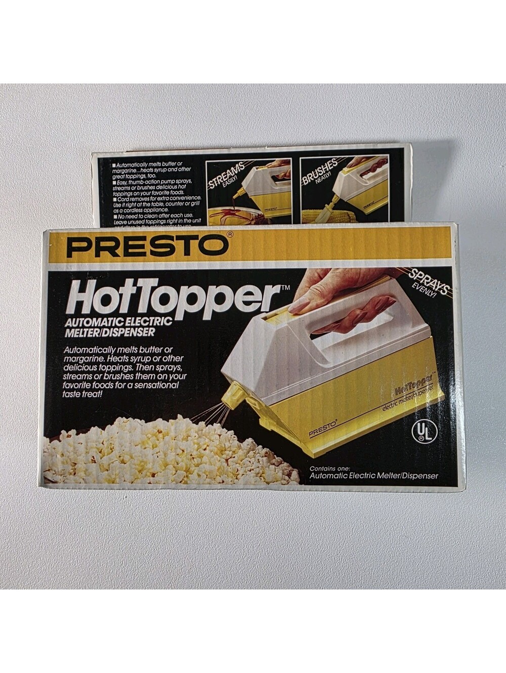 Vtg Presto Hot Topper Automatic Electric Butter Melt Dispenser Popcorn Corn Read